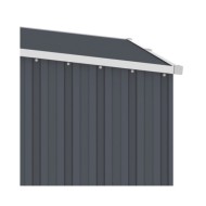 Abri à bois de jardin Anthracite 245x98x159 cm Acier galvanisé