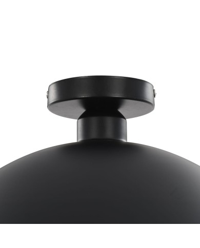 2 pcs Plafonniers Noir et doré Semi-sphérique E27