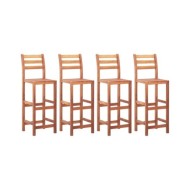 Chaises de bar 4 pcs Bois d'acacia solide