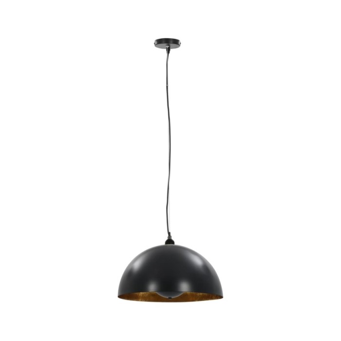 2 pcs Plafonniers Noir et doré Semi-sphérique 40 cm E27