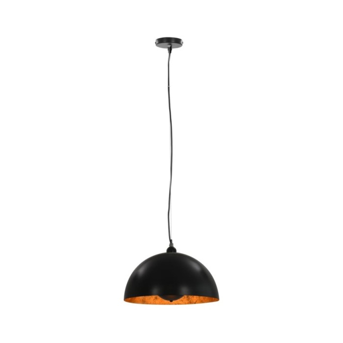 2 pcs Plafonniers Noir et doré Semi-sphérique 40 cm E27