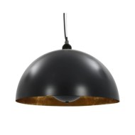 2 pcs Plafonniers Noir et doré Semi-sphérique 40 cm E27