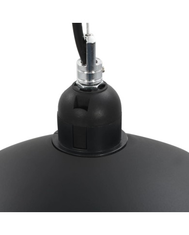 2 pcs Plafonniers Noir et doré Semi-sphérique 40 cm E27