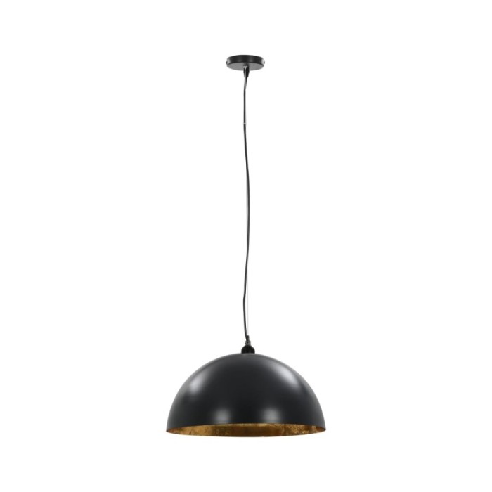 2 pcs Plafonniers Noir et doré Semi-sphérique 50 cm E27
