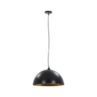 2 pcs Plafonniers Noir et doré Semi-sphérique 50 cm E27