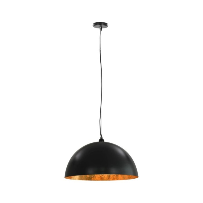 2 pcs Plafonniers Noir et doré Semi-sphérique 50 cm E27