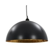 2 pcs Plafonniers Noir et doré Semi-sphérique 50 cm E27