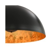 2 pcs Plafonniers Noir et doré Semi-sphérique 50 cm E27