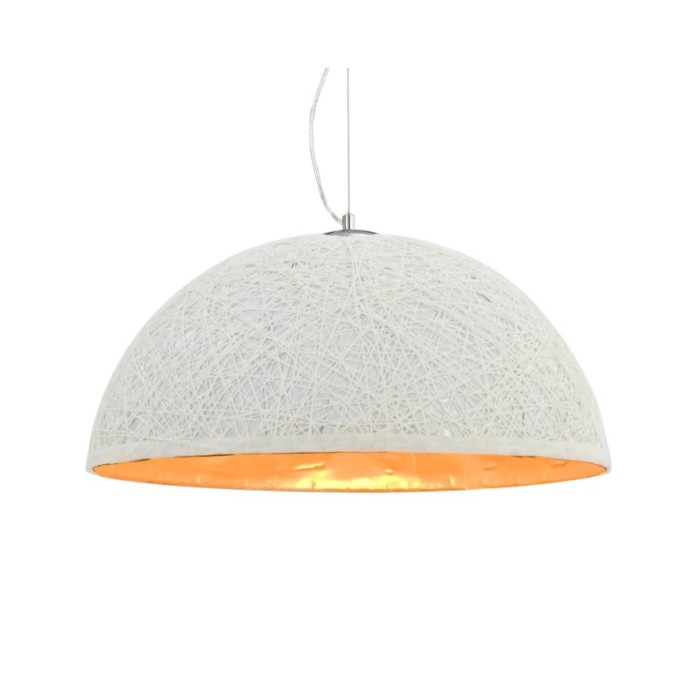 Lampe suspendue Blanc et doré Ø50 cm E27