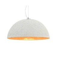 Lampe suspendue Blanc et doré Ø50 cm E27