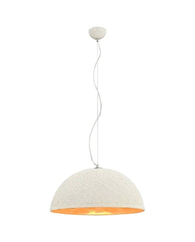Lampe suspendue Blanc et doré Ø50 cm E27