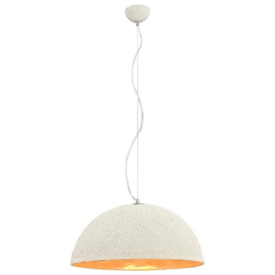 Lampe suspendue Blanc et doré Ø50 cm E27