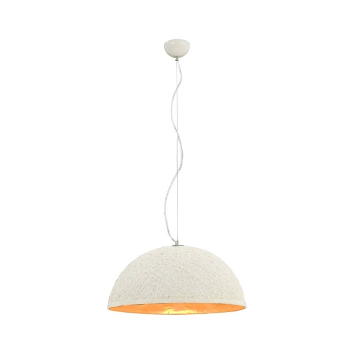 Lampe suspendue Blanc et doré Ø50 cm E27