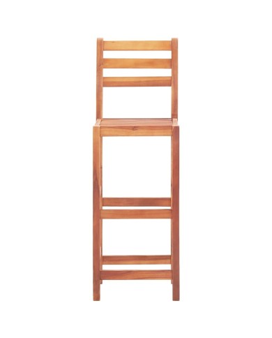 Chaises de bar 4 pcs Bois d'acacia solide