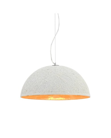 Lampe suspendue Blanc et doré Ø50 cm E27