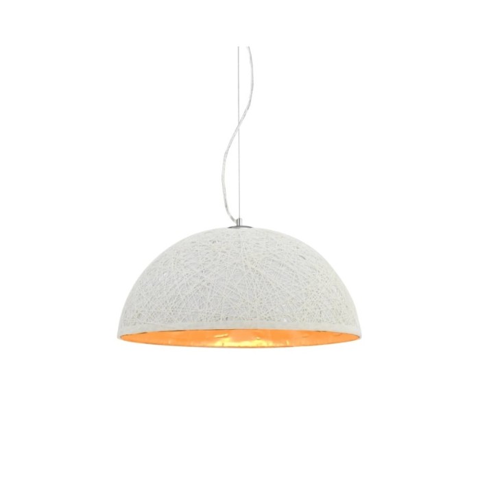 Lampe suspendue Blanc et doré Ø50 cm E27