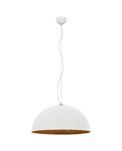 Lampe suspendue Blanc et doré Ø50 cm E27