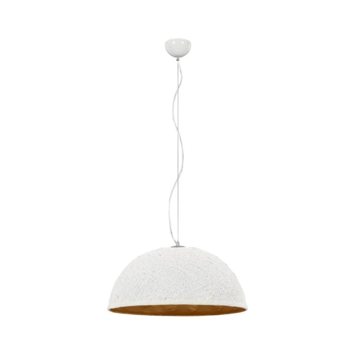 Lampe suspendue Blanc et doré Ø50 cm E27