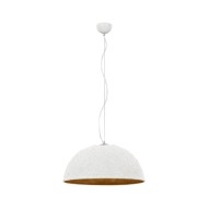 Lampe suspendue Blanc et doré Ø50 cm E27