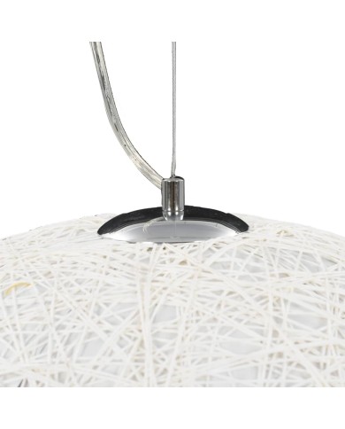 Lampe suspendue Blanc et doré Ø50 cm E27