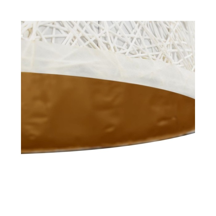 Lampe suspendue Blanc et doré Ø50 cm E27
