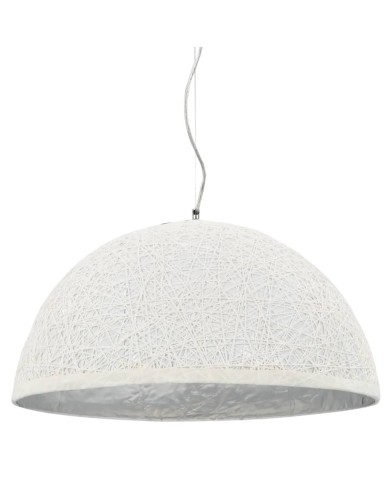 Lampe suspendue Blanc et argenté Ø50 cm E27