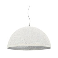 Lampe suspendue Blanc et argenté Ø50 cm E27