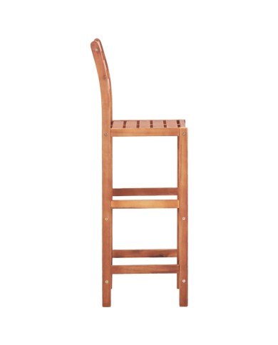 Chaises de bar 4 pcs Bois d'acacia solide