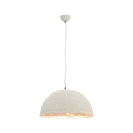 Lampe suspendue Blanc et argenté Ø50 cm E27