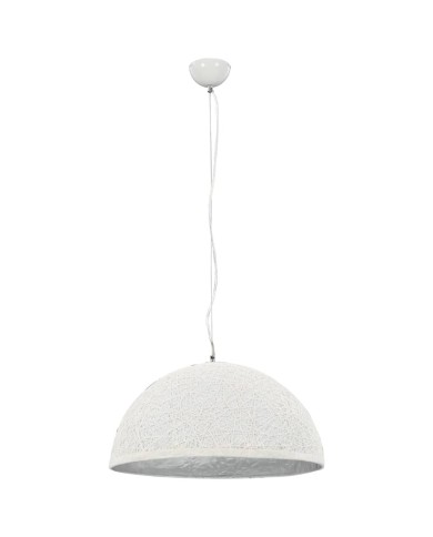 Lampe suspendue Blanc et argenté Ø50 cm E27