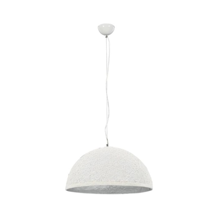 Lampe suspendue Blanc et argenté Ø50 cm E27