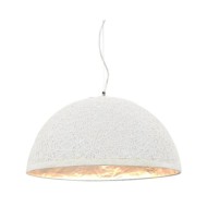 Lampe suspendue Blanc et argenté Ø50 cm E27
