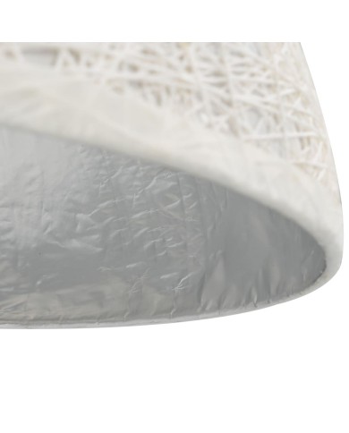 Lampe suspendue Blanc et argenté Ø50 cm E27