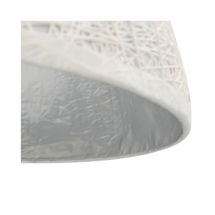 Lampe suspendue Blanc et argenté Ø50 cm E27