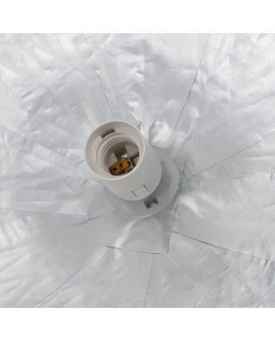 Lampe suspendue Blanc et argenté Ø50 cm E27