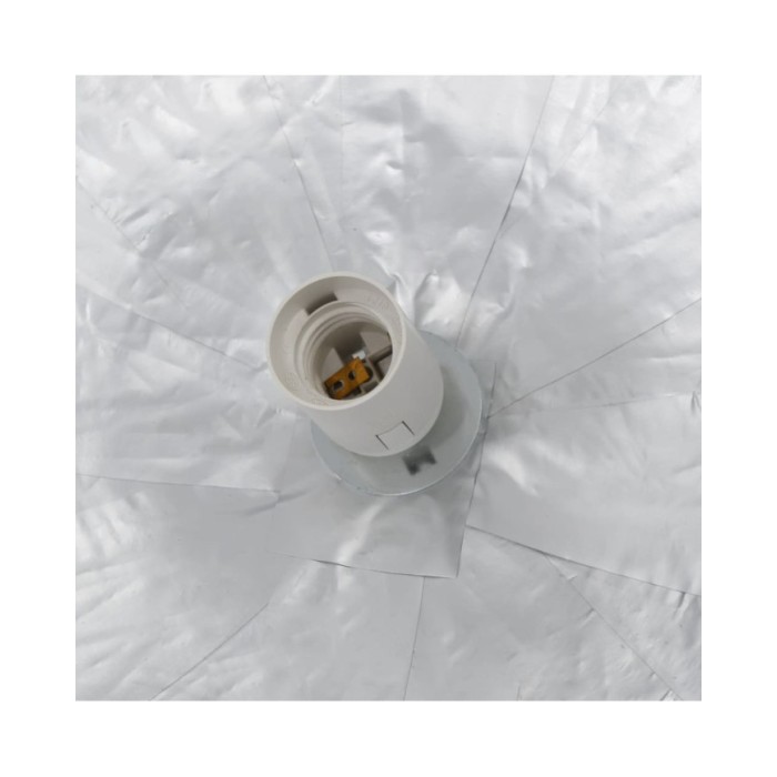 Lampe suspendue Blanc et argenté Ø50 cm E27