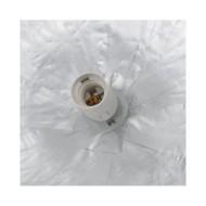 Lampe suspendue Blanc et argenté Ø50 cm E27