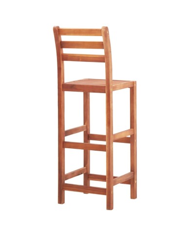 Chaises de bar 4 pcs Bois d'acacia solide
