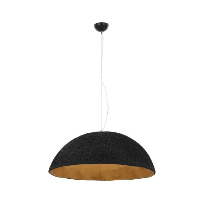 Lampe suspendue Noir et doré Ø70 cm E27