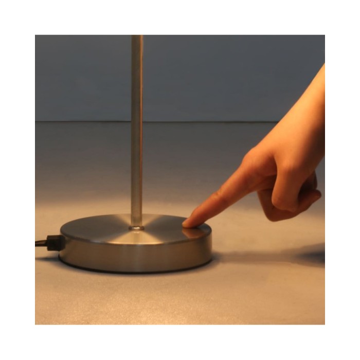 Lampes de table 2 pcs Bouton tactile Blanc E14