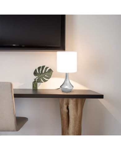 Lampes de table 2 pcs Bouton tactile Blanc E14