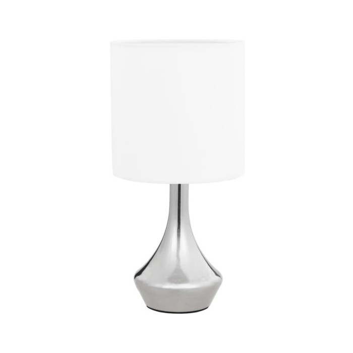 Lampes de table 2 pcs Bouton tactile Blanc E14