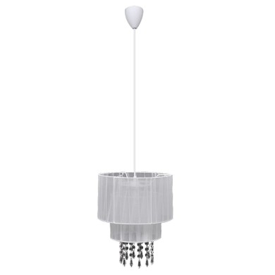 Lustre plafonnier contemporain suspension cristal blanc