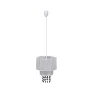 Lustre plafonnier contemporain suspension cristal blanc