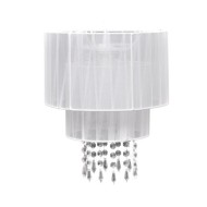 Lustre plafonnier contemporain suspension cristal blanc