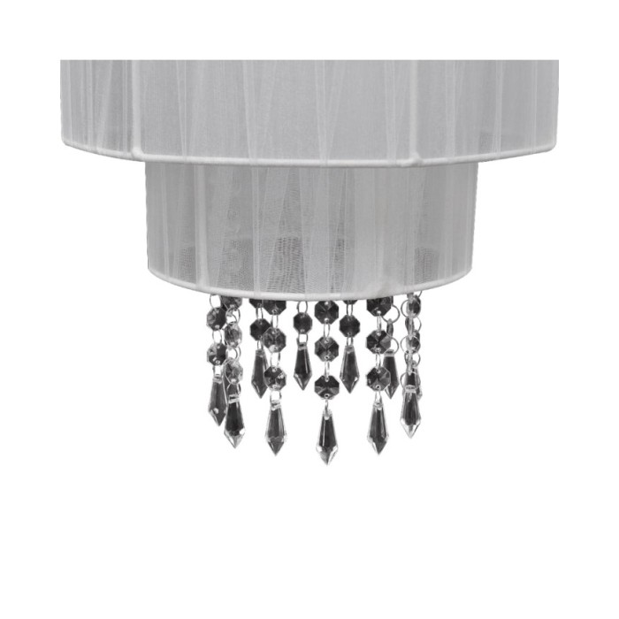 Lustre plafonnier contemporain suspension cristal blanc