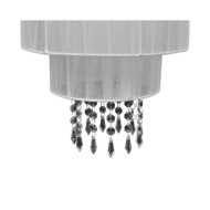 Lustre plafonnier contemporain suspension cristal blanc