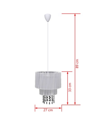 Lustre plafonnier contemporain suspension cristal blanc