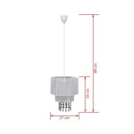Lustre plafonnier contemporain suspension cristal blanc