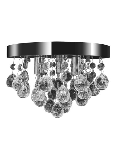 Lustre suspendu Design de cristal Chrome